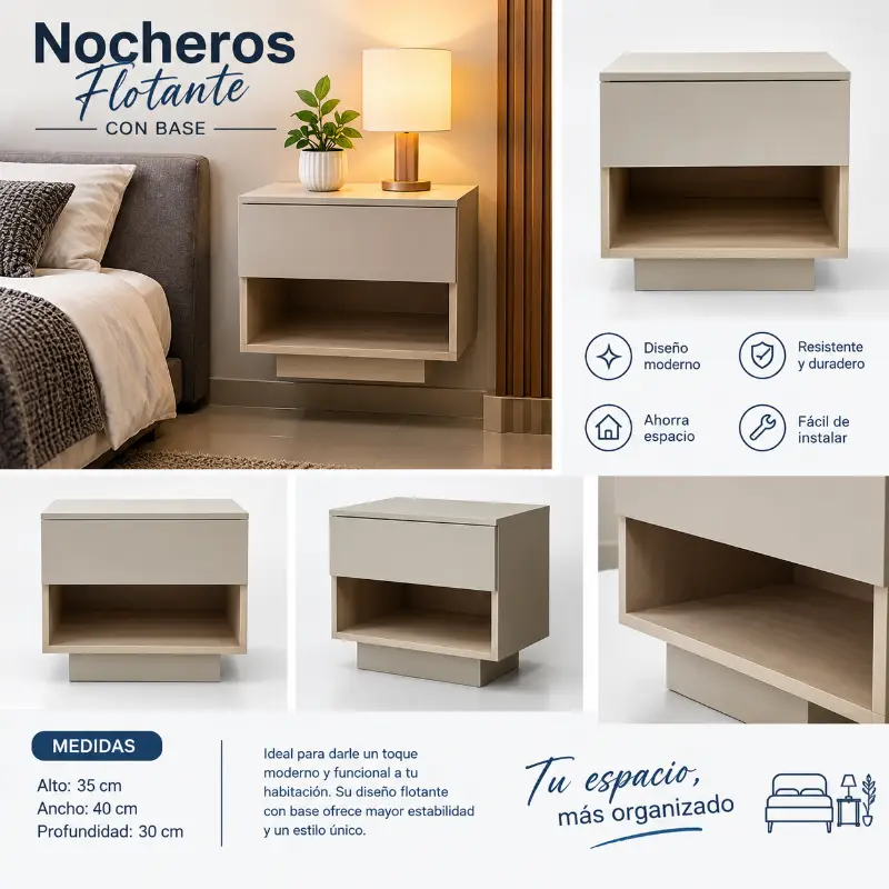 Nocheros flotante con base para hogar y negocio en Bello y Medellín